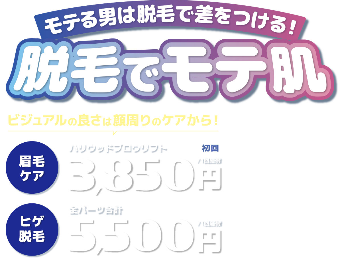 モテる男は脱毛で差をつける！脱毛でモテ肌 ビジュアルの良さは顔周りのケアから！